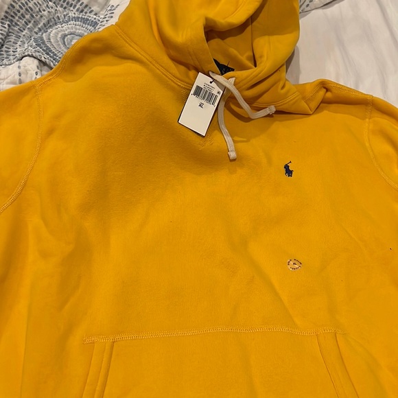 Yellow Ralph Lauren brand new mens hoodie - Picture 1 of 4